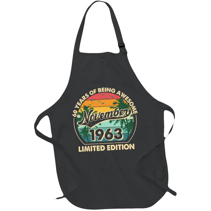 Vintage Retro 60 Years Of Being Awesome November 1963 Birthday Apron