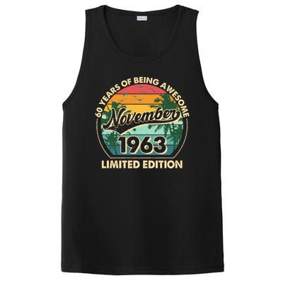 Vintage Retro 60 Years Of Being Awesome November 1963 Birthday PosiCharge Competitor Tank