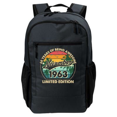 Vintage Retro 60 Years Of Being Awesome November 1963 Birthday Daily Commute Backpack