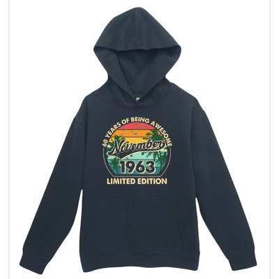 Vintage Retro 60 Years Of Being Awesome November 1963 Birthday Urban Pullover Hoodie