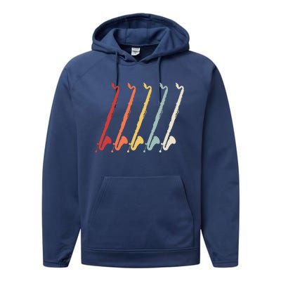 Vintage Retro 70s Bass Clarinet For Clarinet Players Performance Fleece Hoodie