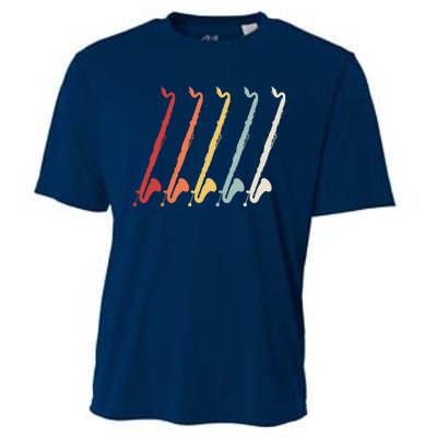 Vintage Retro 70s Bass Clarinet For Clarinet Players Cooling Performance Crew T-Shirt