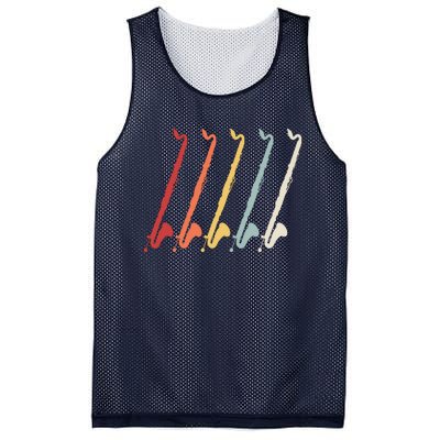 Vintage Retro 70s Bass Clarinet For Clarinet Players Mesh Reversible Basketball Jersey Tank