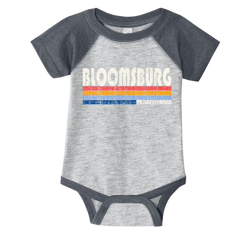 Vintage Retro 70s 80s Style Hometown Of Bloomsburg PA Infant Baby Jersey Bodysuit