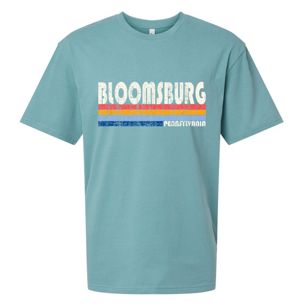 Vintage Retro 70s 80s Style Hometown Of Bloomsburg PA Sueded Cloud Jersey T-Shirt