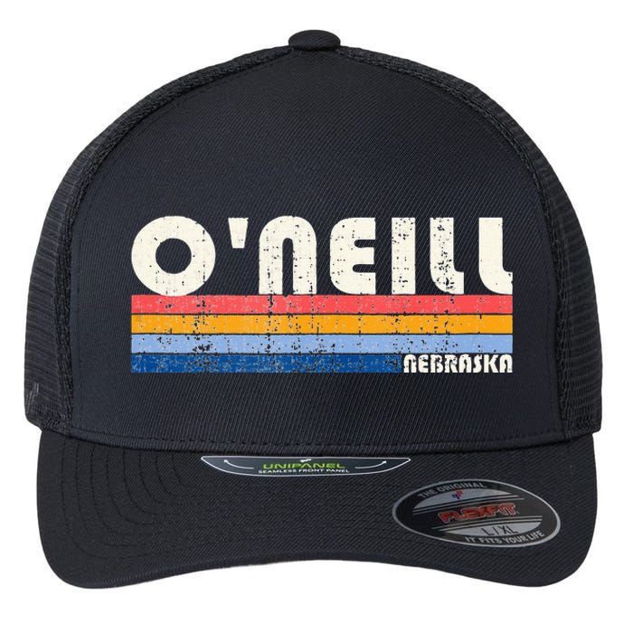 Vintage Retro 70s 80s Style Hometown Of ONeill NE Flexfit Unipanel Trucker Cap