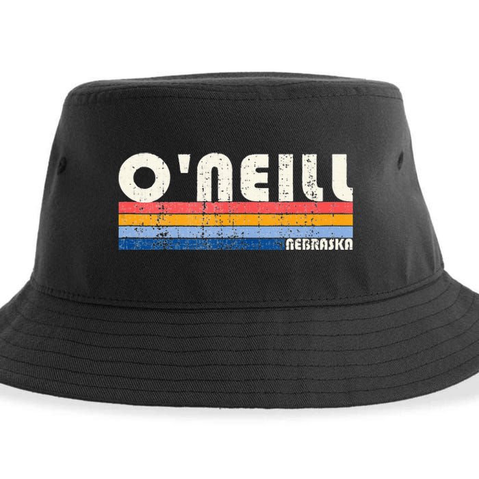 Vintage Retro 70s 80s Style Hometown Of ONeill NE Sustainable Bucket Hat