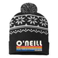 Vintage Retro 70s 80s Style Hometown Of ONeill NE USA-Made Snowflake Beanie