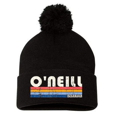 Vintage Retro 70s 80s Style Hometown Of ONeill NE Pom Pom 12in Knit Beanie