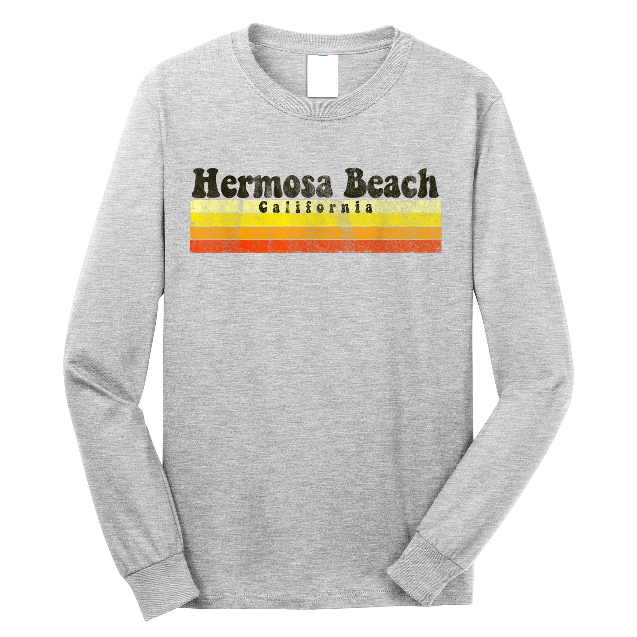 Vintage Retro 70s 80s Hermosa Beach, CA Long Sleeve Shirt