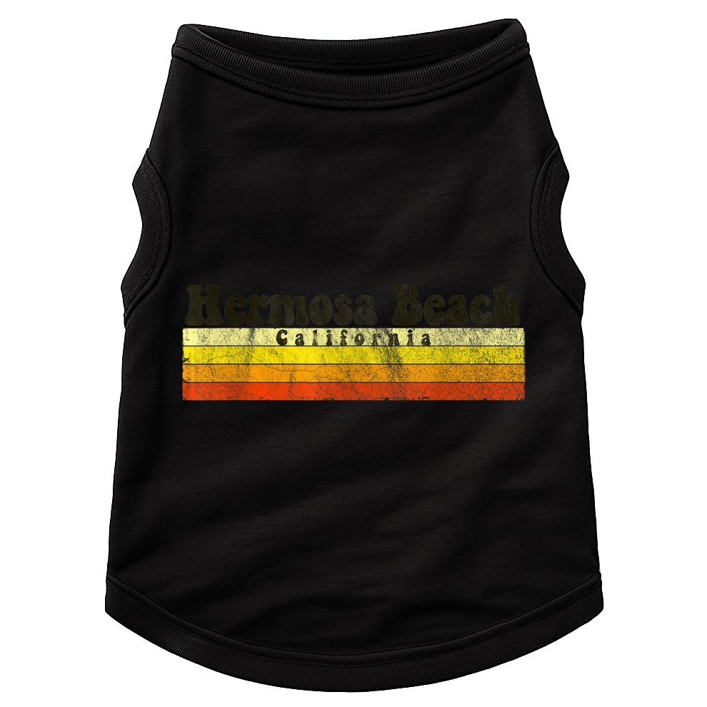 Vintage Retro 70s 80s Hermosa Beach, CA Doggie Tank