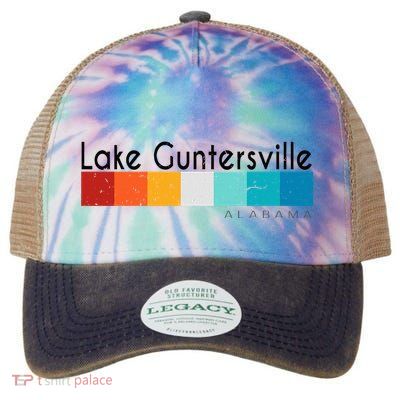 Vintage Retro 70s 80s Lake Guntersville Al Alabama Souvenir Legacy Tie Dye Trucker Hat