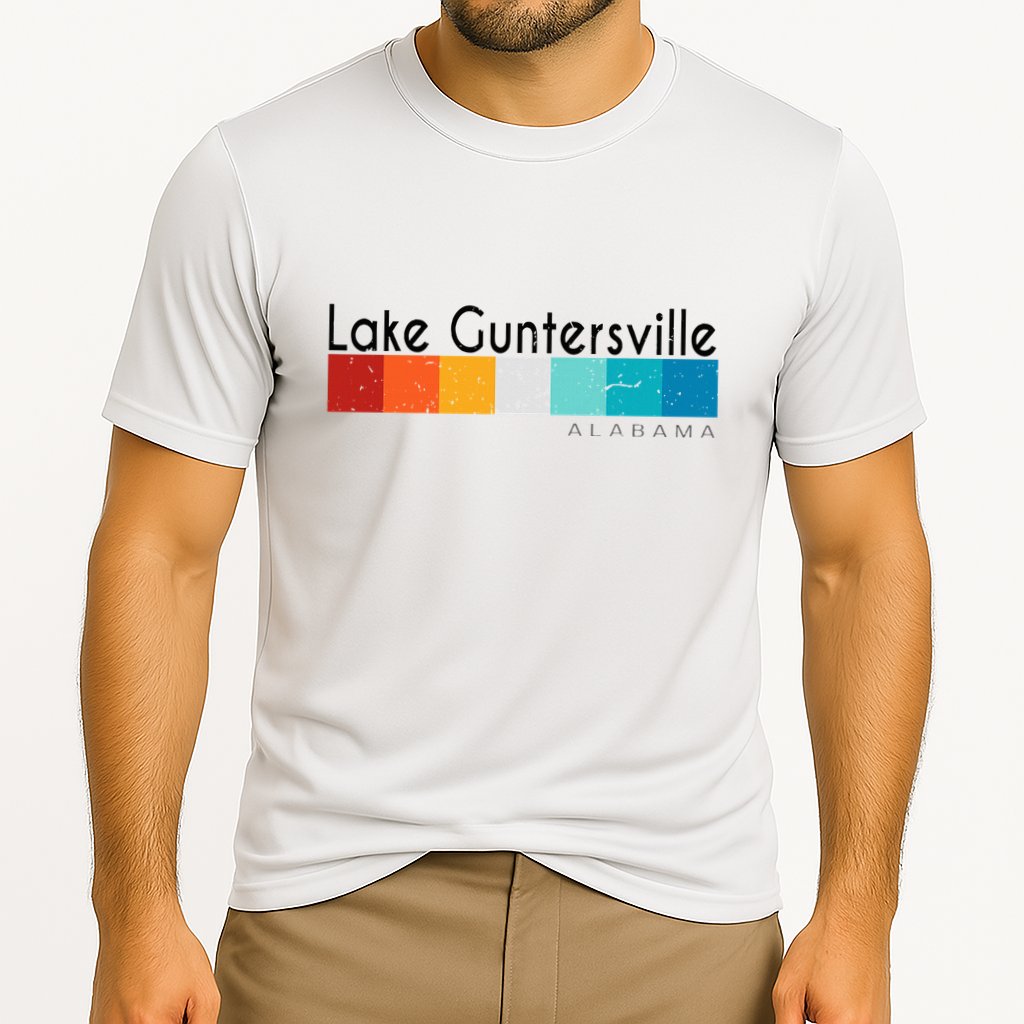 Vintage Retro 70s 80s Lake Guntersville Al Alabama Souvenir Cooling Performance Crew T-Shirt