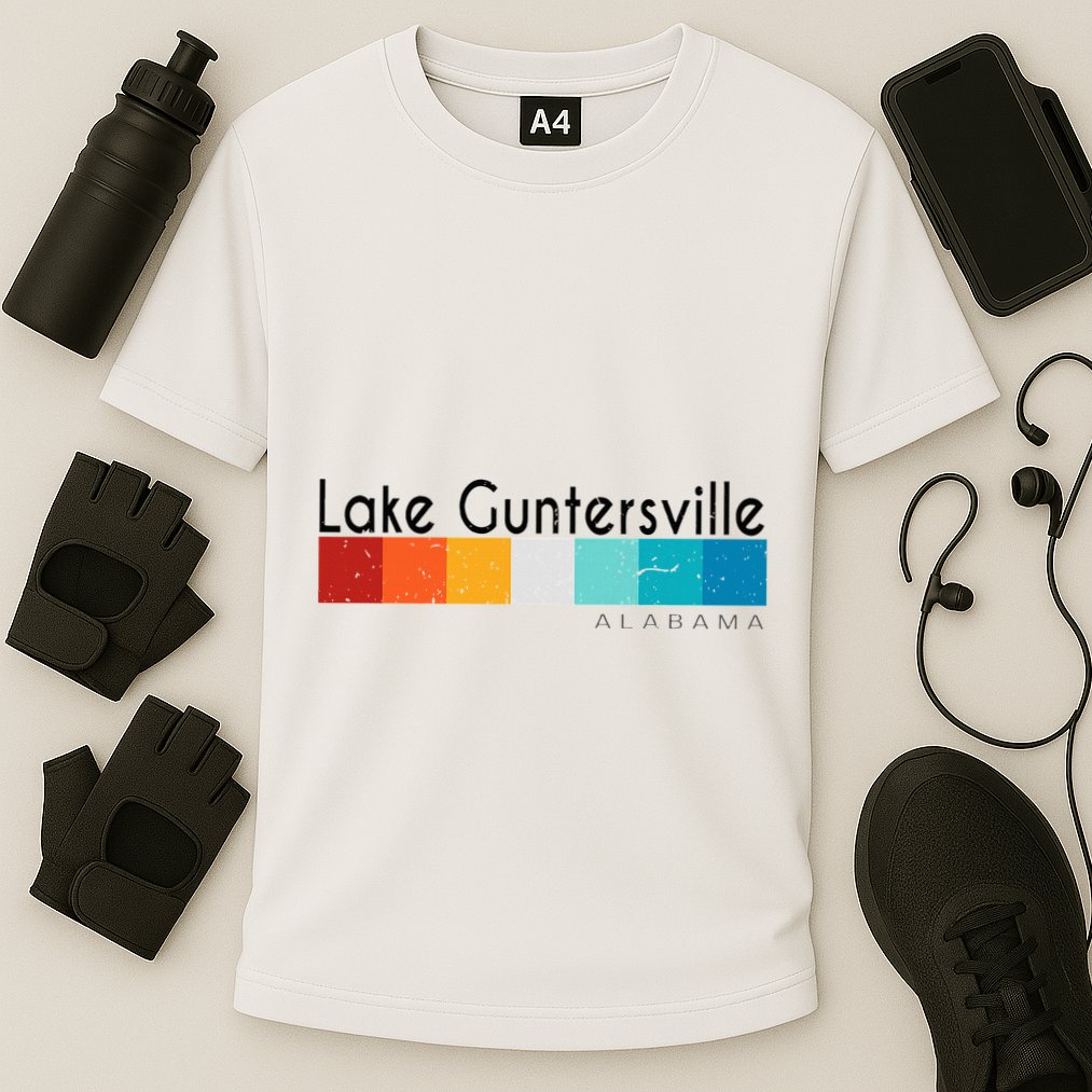 Vintage Retro 70s 80s Lake Guntersville Al Alabama Souvenir Cooling Performance Crew T-Shirt