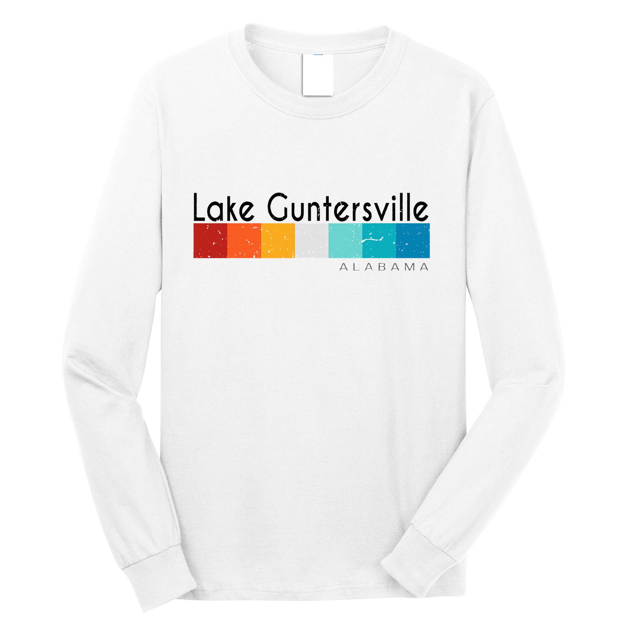 Vintage Retro 70s 80s Lake Guntersville Al Alabama Souvenir Long Sleeve Shirt