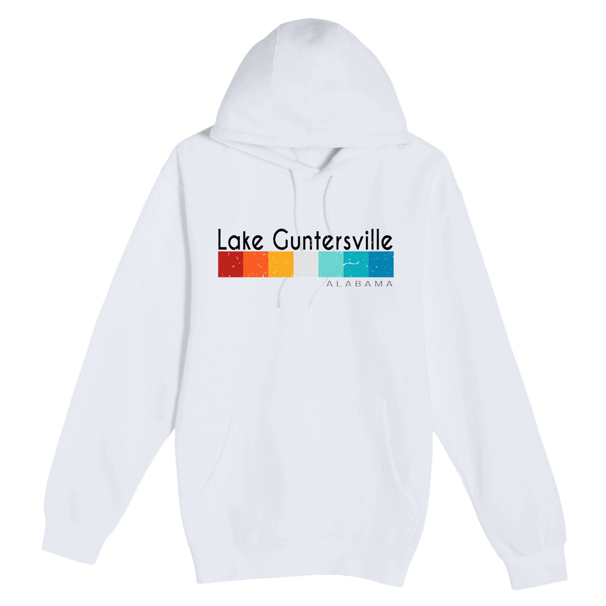 Vintage Retro 70s 80s Lake Guntersville Al Alabama Souvenir Premium Pullover Hoodie
