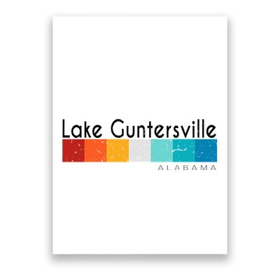 Vintage Retro 70s 80s Lake Guntersville Al Alabama Souvenir Poster