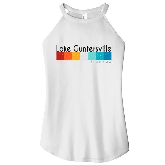 Vintage Retro 70s 80s Lake Guntersville Al Alabama Souvenir Women's Perfect Tri Rocker Tank