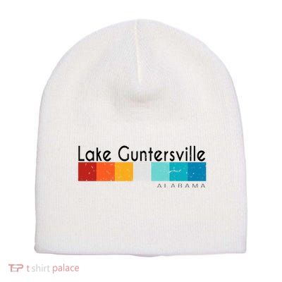 Vintage Retro 70s 80s Lake Guntersville Al Alabama Souvenir Short Acrylic Beanie