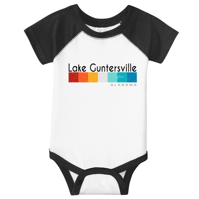 Vintage Retro 70s 80s Lake Guntersville Al Alabama Souvenir Infant Baby Jersey Bodysuit