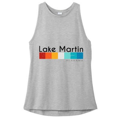 Vintage Retro 70s 80s Style Lake Martin Al Alabama Souvenir Ladies PosiCharge Tri-Blend Wicking Tank