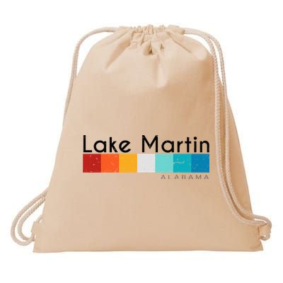 Vintage Retro 70s 80s Style Lake Martin Al Alabama Souvenir Drawstring Bag