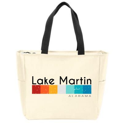 Vintage Retro 70s 80s Style Lake Martin Al Alabama Souvenir Zip Tote Bag