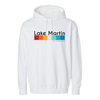 Vintage Retro 70s 80s Style Lake Martin Al Alabama Souvenir Garment-Dyed Fleece Hoodie