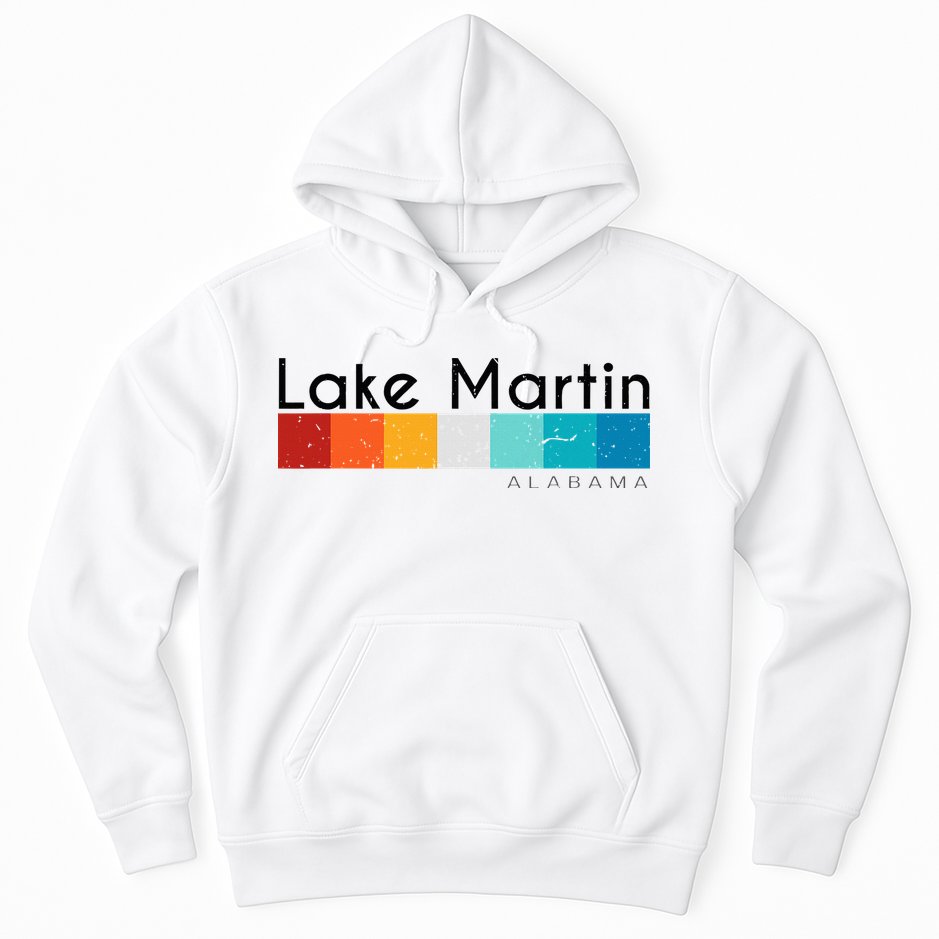 Vintage Retro 70s 80s Style Lake Martin Al Alabama Souvenir Hoodie