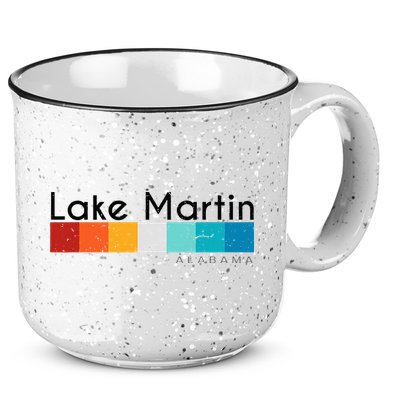 Vintage Retro 70s 80s Style Lake Martin Al Alabama Souvenir 15oz Campfire Ceramic Mug