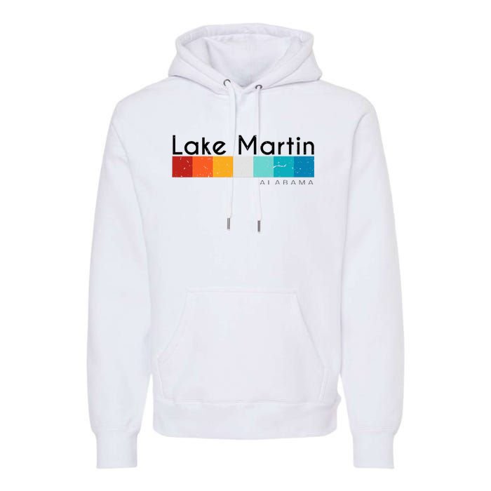 Vintage Retro 70s 80s Style Lake Martin Al Alabama Souvenir Premium Hoodie