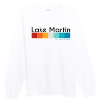 Vintage Retro 70s 80s Style Lake Martin Al Alabama Souvenir Premium Crewneck Sweatshirt