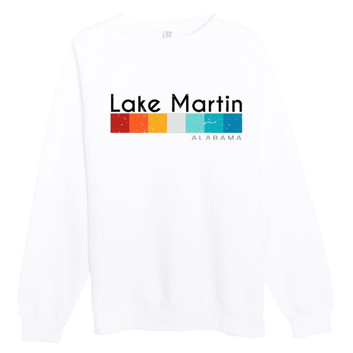 Vintage Retro 70s 80s Style Lake Martin Al Alabama Souvenir Premium Crewneck Sweatshirt