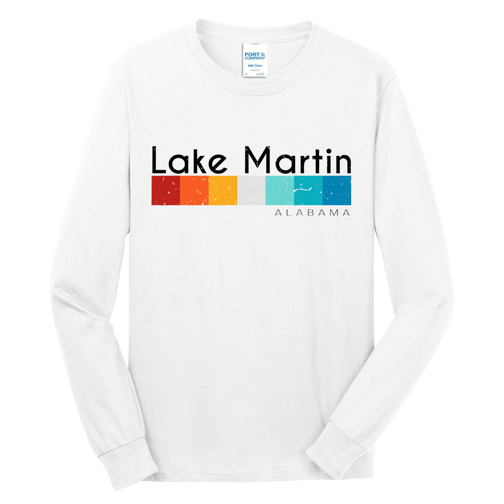 Vintage Retro 70s 80s Style Lake Martin Al Alabama Souvenir Tall Long Sleeve T-Shirt