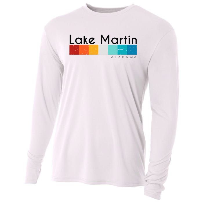 Vintage Retro 70s 80s Style Lake Martin Al Alabama Souvenir Cooling Performance Long Sleeve Crew