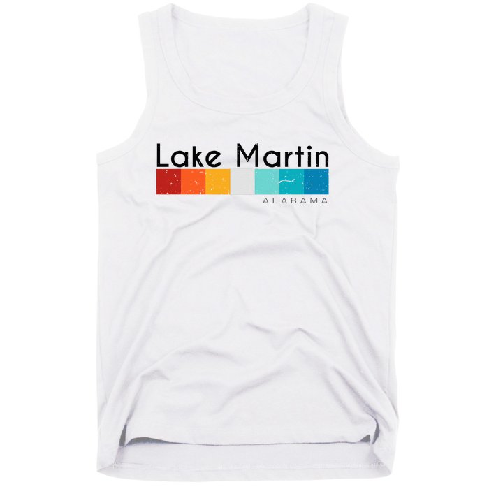 Vintage Retro 70s 80s Style Lake Martin Al Alabama Souvenir Tank Top