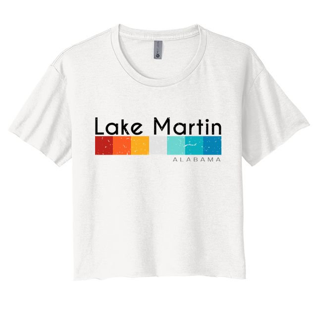 Vintage Retro 70s 80s Style Lake Martin Al Alabama Souvenir Crop Top