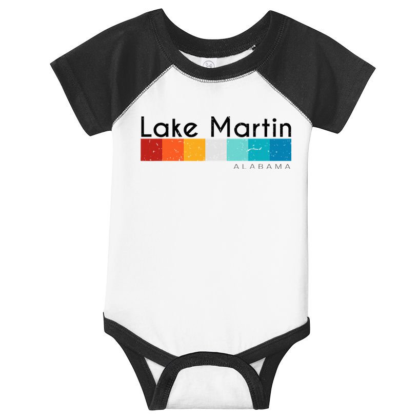 Vintage Retro 70s 80s Style Lake Martin Al Alabama Souvenir Infant Baby Jersey Bodysuit