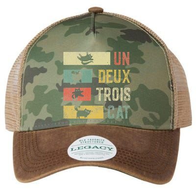 Vintage Retro 70s 80s 90s Un Deux Trois Cat Funny Cat Lover Legacy Tie Dye Trucker Hat
