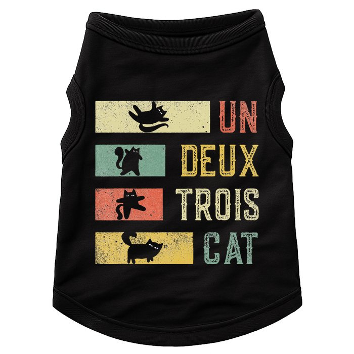 Vintage Retro 70s 80s 90s Un Deux Trois Cat Funny Cat Lover Doggie Tank