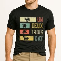 Vintage Retro 70s 80s 90s Un Deux Trois Cat Funny Cat Lover Performance Shirt