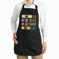 Vintage Retro 70s 80s 90s Un Deux Trois Cat Funny Cat Lover Apron