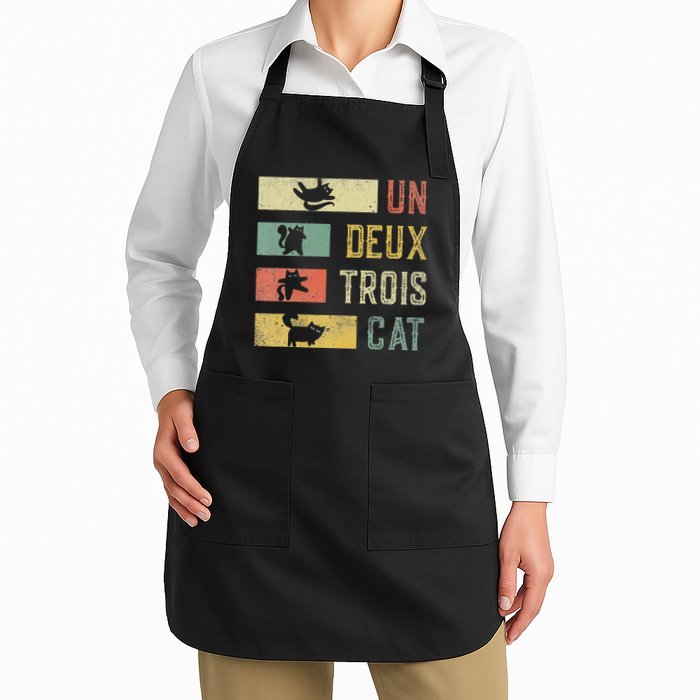 Vintage Retro 70s 80s 90s Un Deux Trois Cat Funny Cat Lover Apron