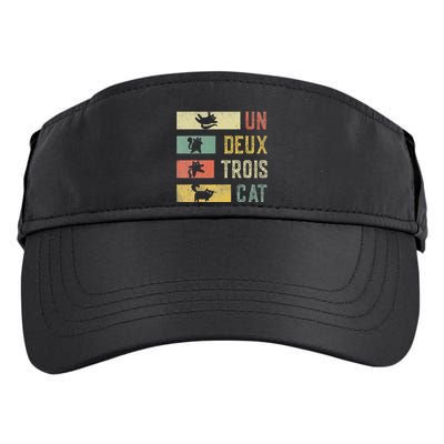 Vintage Retro 70s 80s 90s Un Deux Trois Cat Funny Cat Lover Adult Drive Performance Visor