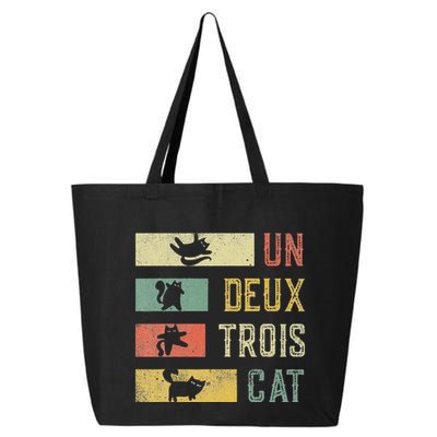 Vintage Retro 70s 80s 90s Un Deux Trois Cat Funny Cat Lover 25L Jumbo Tote