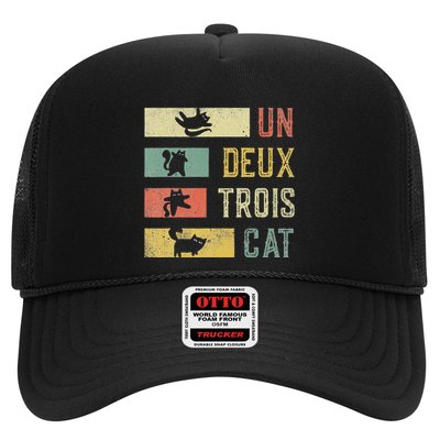Vintage Retro 70s 80s 90s Un Deux Trois Cat Funny Cat Lover Trucker Hat
