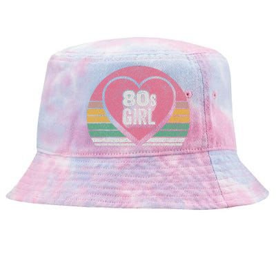 Vintage Retro 80s Girl Birthday Party Women Tie-Dyed Bucket Hat