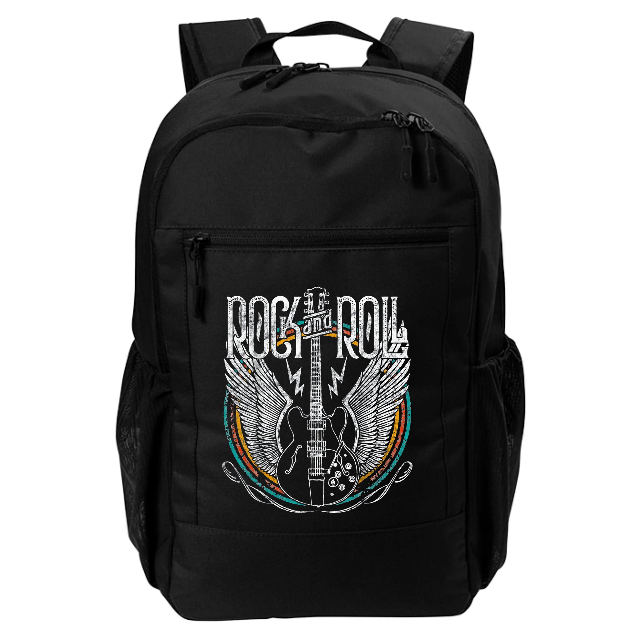 Vintage Retro 80s Rock & Roll Music Guitar Wings Backpack