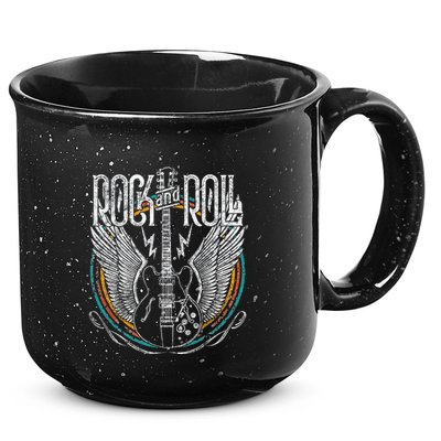 Vintage Retro 80s Rock & Roll Music Guitar Wings 15oz Campfire Ceramic Mug