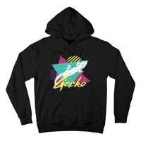 Vintage Retro 80s Or 90s Gecko Lizard Hoodie